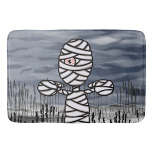 Halloween Horror Creepy Mummy  Bath Mat
