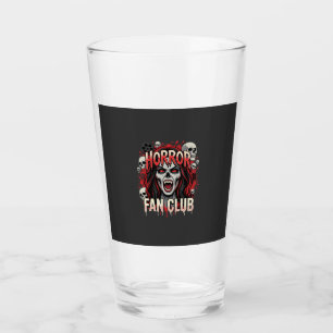 Halloween Horror Fan Club Vampire Skull Glass