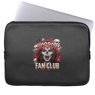 Halloween Horror Fan Club Vampire Skull Laptop Sleeve