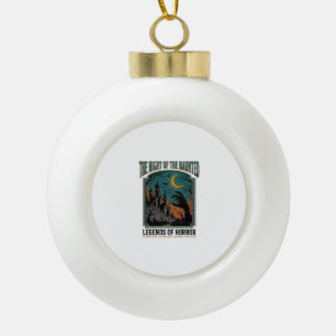 Halloween Horror Haunted Night Vintage Spooky_1 Ceramic Ball Christmas Ornament