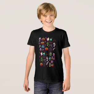 Halloween Horror & Monster Icon Art T-Shirt Tri-Blend Shirt