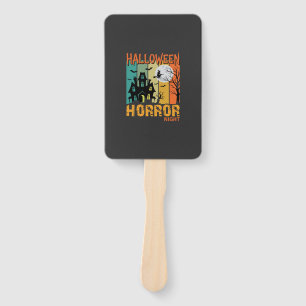 Halloween Horror Night Haunted House Vector_1 Hand Fan