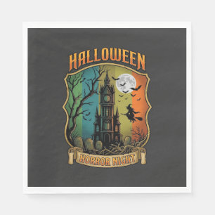 Halloween Horror Night Haunted House Witch Full Mo Napkin
