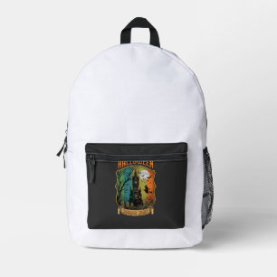 Halloween Horror Night Haunted House Witch Full Mo Printed Backpack