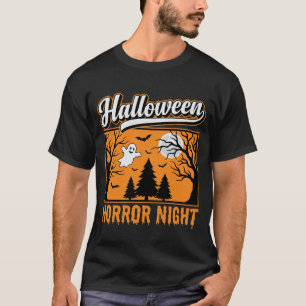 Halloween Horror Night Retro Ghost Forest T-Shirt