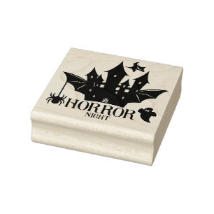 Halloween Horror Night Rubber Stamp