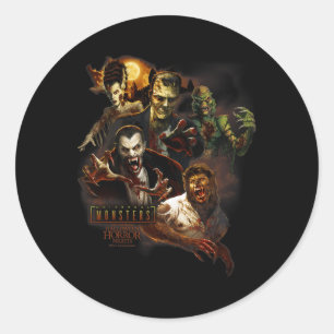 Halloween Horror Nights HHN Universal Monsters  Classic Round Sticker
