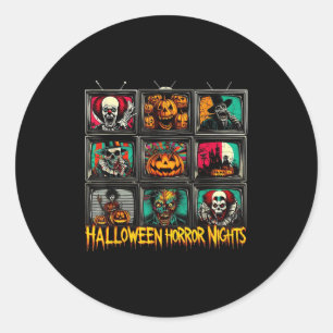 Halloween Horror Nights Scary Movie Classic Round Sticker