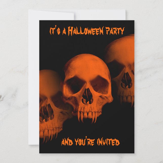 Halloween horror party invitation (Front)