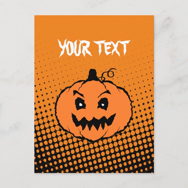 Halloween Horror Pumpkin Gradients Postcard (Front)