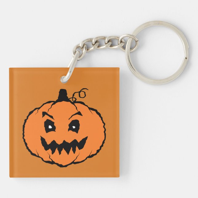 Halloween Horror Pumpkin  Key Ring (Back)