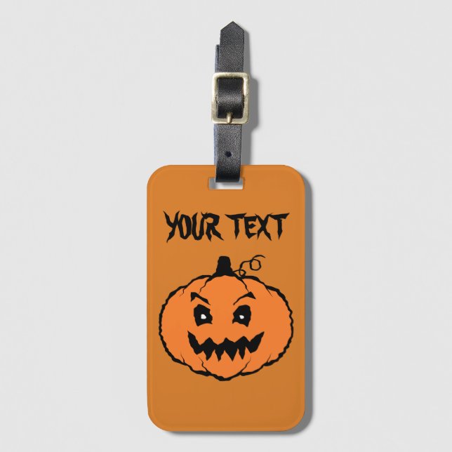 Halloween Horror Pumpkin  Luggage Tag (Front Vertical)