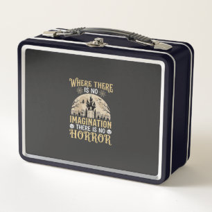 Halloween Horror Quote Haunted Castle Imagination Metal Lunch Box