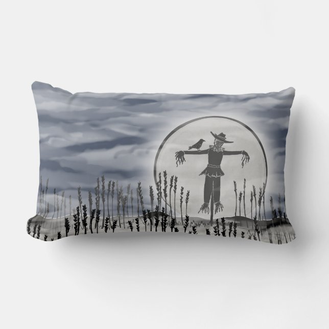 Halloween Horror Scarecrow Throw Cushion (Front)