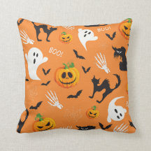 Halloween Horror Spooky Ghost Black Cat Pumpkin