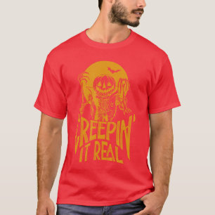 Halloween Horror Spooky Season Creepin It Real vin T-Shirt