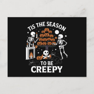 Halloween Horror Tis The Season To Be Creepy Postcard