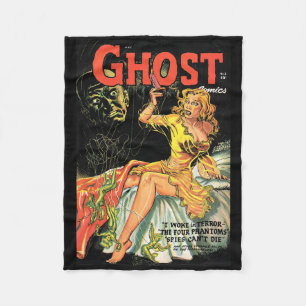Halloween Horror Vintage Ghost Comic Book Retro Sc Fleece Blanket