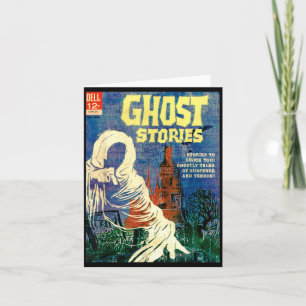 Halloween Horror Vintage Ghost Grim Reaper Comic Card