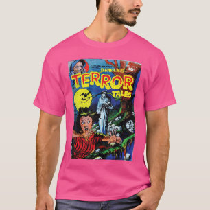 Halloween Horror Vintage Grim Reaper Comic Book Re T-Shirt
