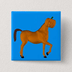 Halloween Horse 15 Cm Square Badge