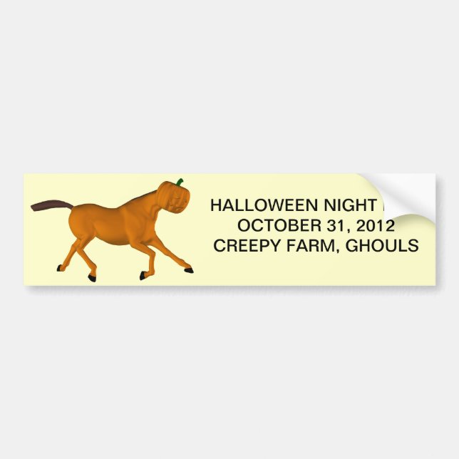 Halloween Horse Bumper Sticker (Front)