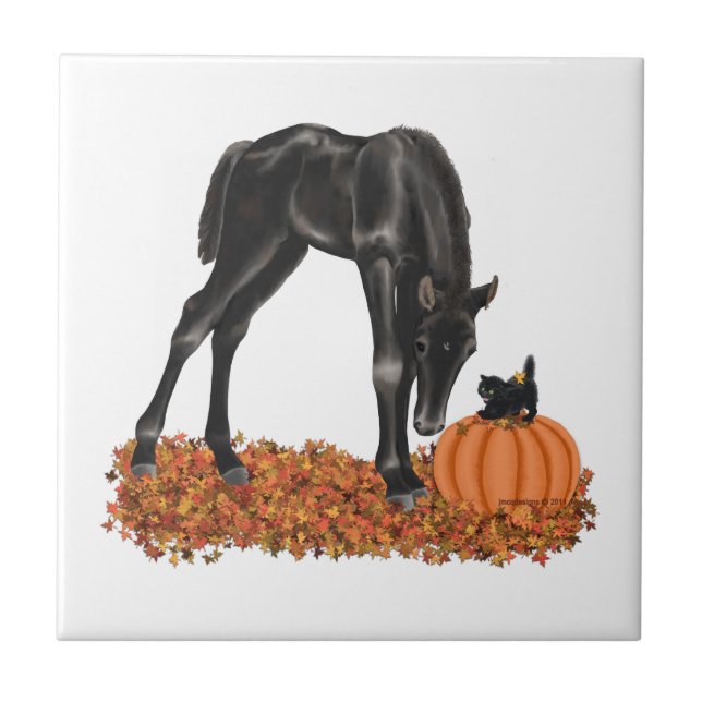 Halloween Horse Colt Kitty Tile (Front)