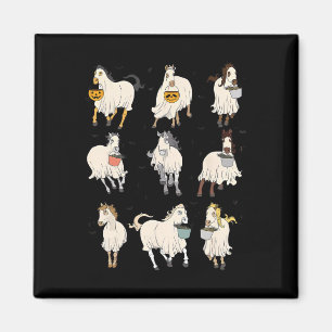 Halloween Horse Ghost Boo Pumpkin Costume For Men  Magnet