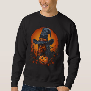 Halloween Horse Witch Pumpkin Costume Equestrian J Sweatshirt