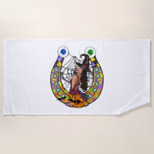 Halloween Horseshoe Beach Towel