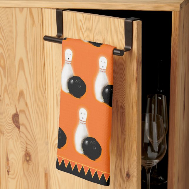 Halloween Hostess Gift Decor Tea Towel (Thirds Fold)