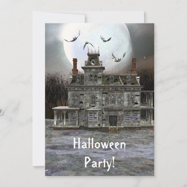 Halloween House 5 x 7 Invitation (Front)