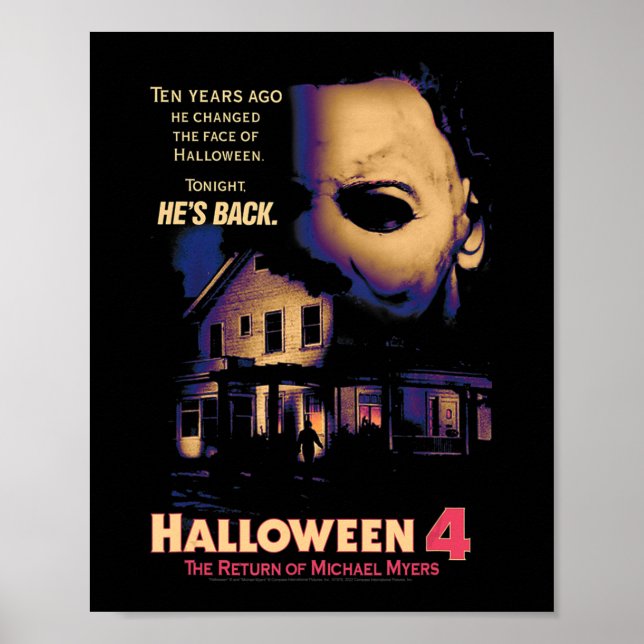 Halloween  House and Mask  Poster (Front)