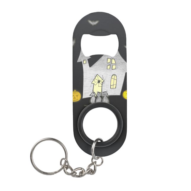 Halloween House, Black Cats, Bats, Pumpkins (Front)