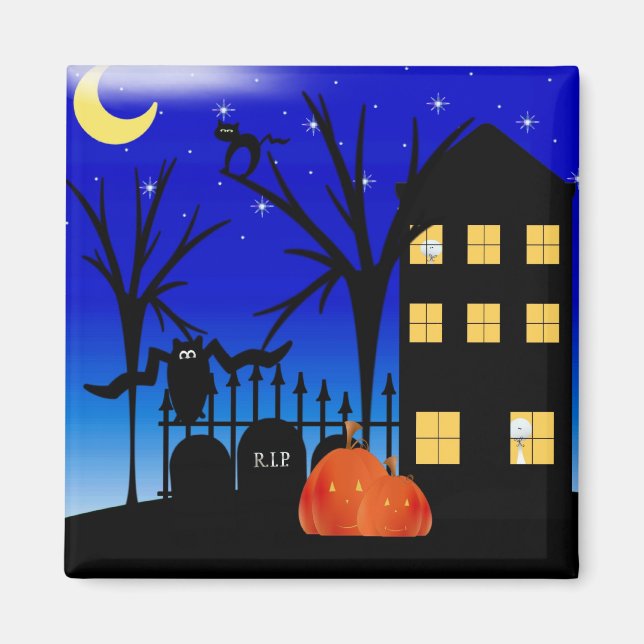 Halloween House Magnet (Front)