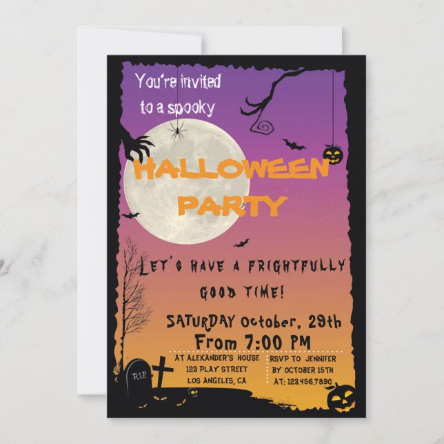 Halloween House Party Invitation (Front)