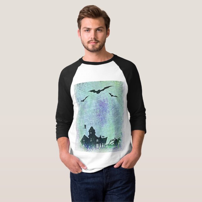 Halloween House | Spiders + Bats! T-Shirt (Front Full)