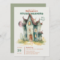 Halloween House Warming New Home Pink Moon Art
