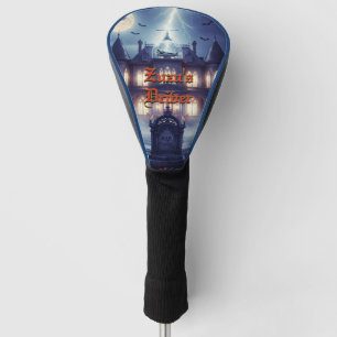Halloween House With Frankie, Dark Blue  Golf Head Cover