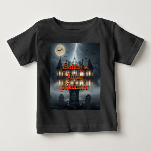 Halloween House With Frankie, Dark Grey Baby T-Shirt