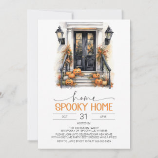 Halloween Housewarming Invitation, New Home Party Invitation