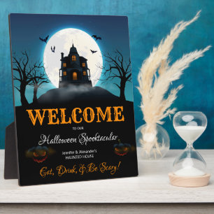Halloween Housewarming Party Plaque