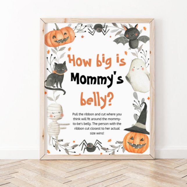 Halloween How Big Is Mummy's Belly Shower Game Poster (Creator Uploaded)