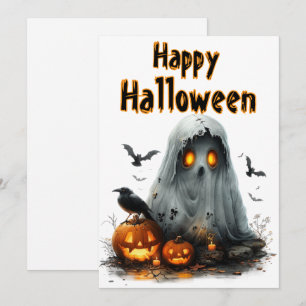 Halloween Howl — A Haunting Night of Shadows Holiday Card