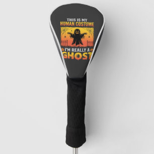 Halloween Human Costume Ghost Vintage Golf Head Cover