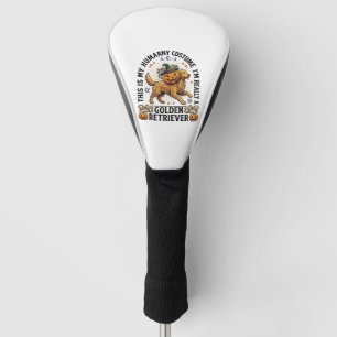 Halloween Human Costume Golden Retriever Pumpkin W Golf Head Cover