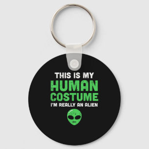 Halloween Human Costume Im Alien Funny Men Women K Key Ring