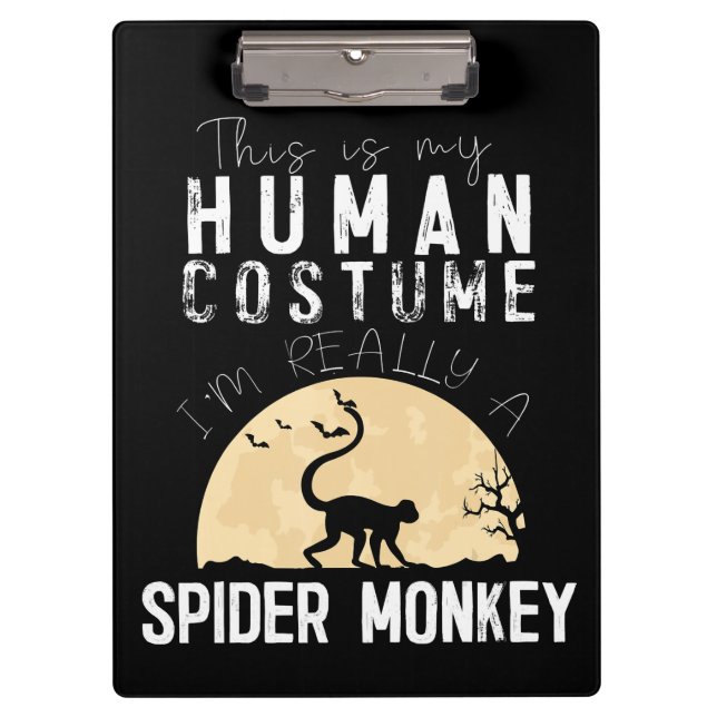 Halloween Human Spider Monkey Creepy Horror Clipboard (Front)