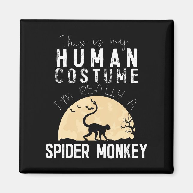Halloween Human Spider Monkey Creepy Horror Magnet (Front)