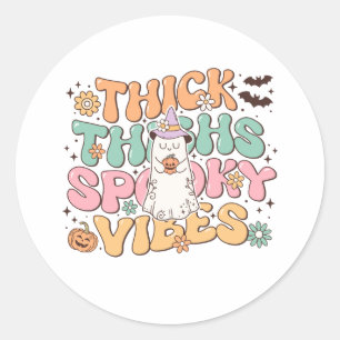 Halloween Humor Spooky Classic Round Sticker